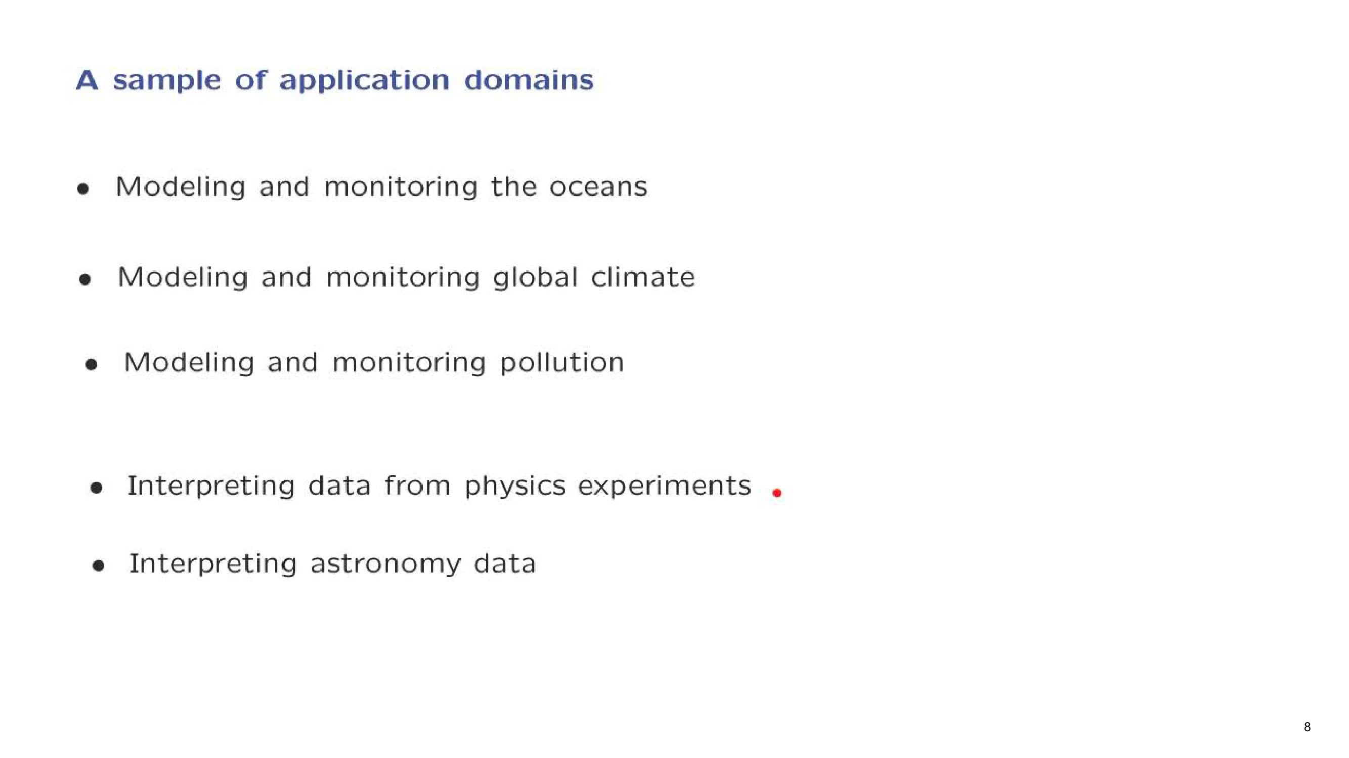 A sample of application — with the lecturer's notes