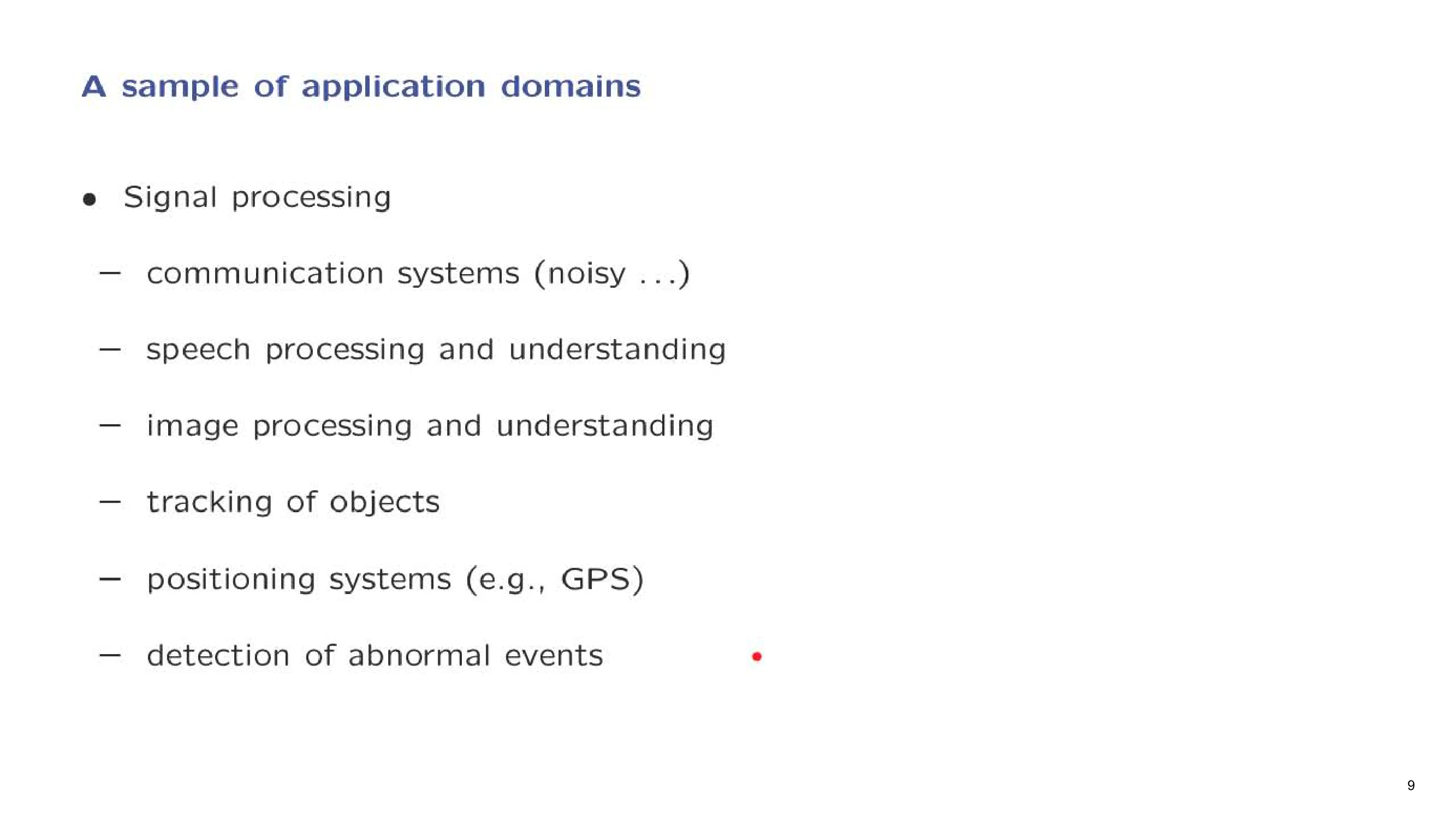A sample of application — with the lecturer's notes