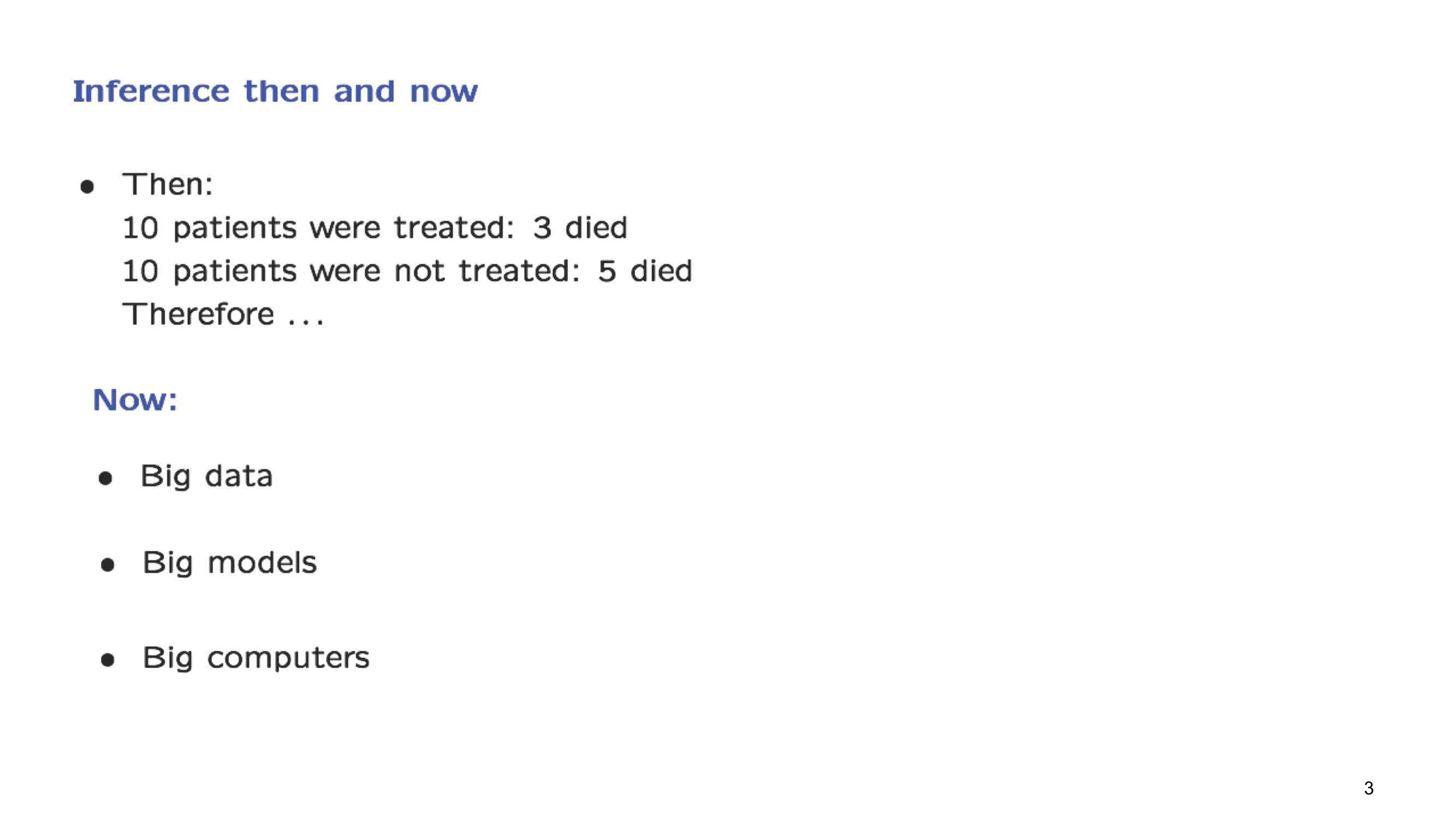 Inference then and now