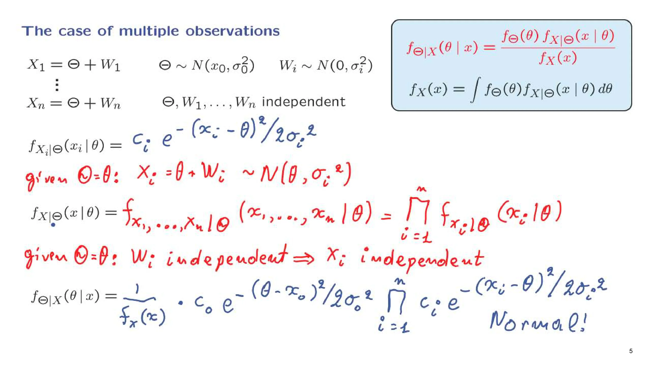 he case of mult-p e observations — with the lecturer's notes