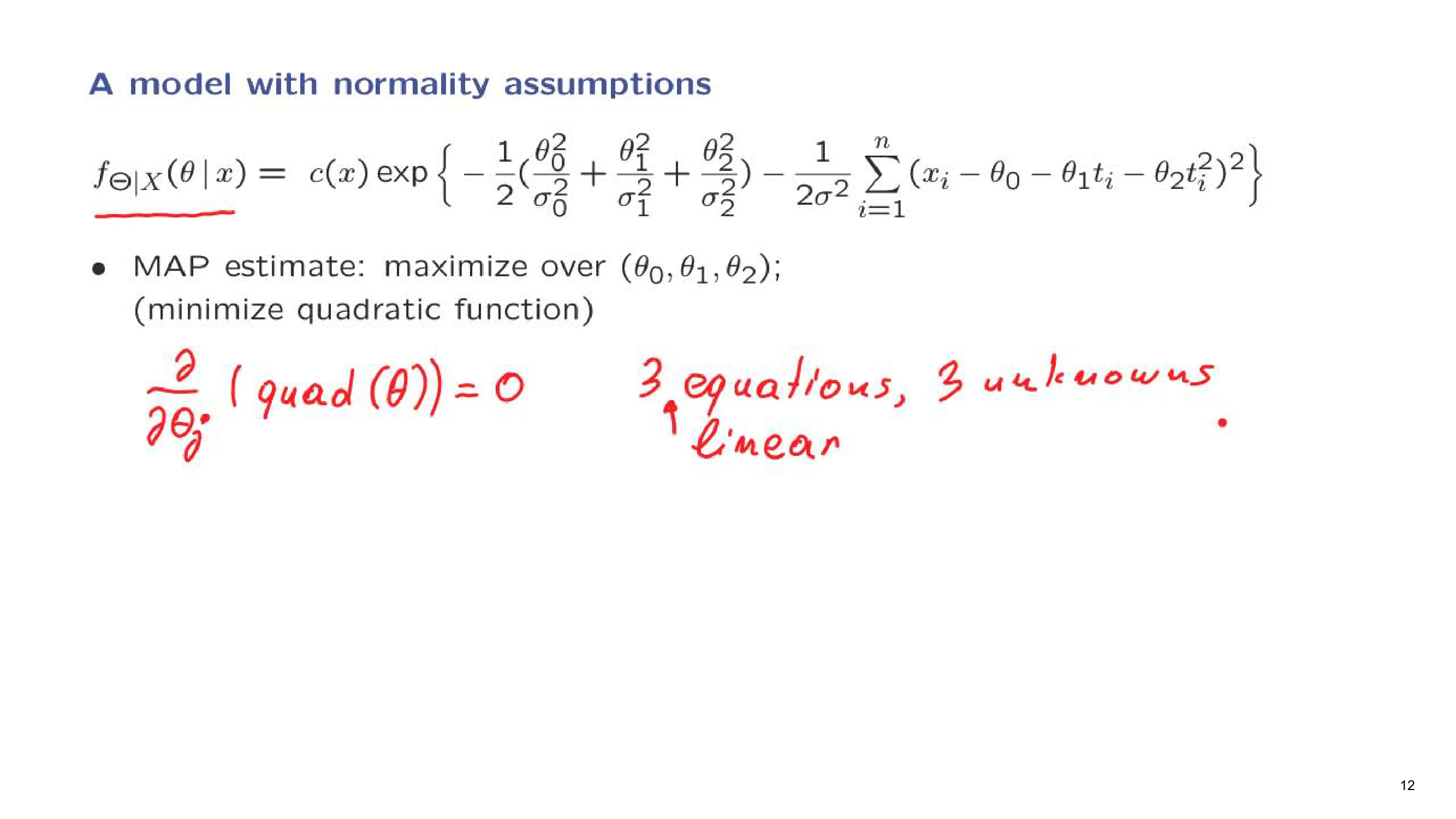 A model with normality — with the lecturer's notes