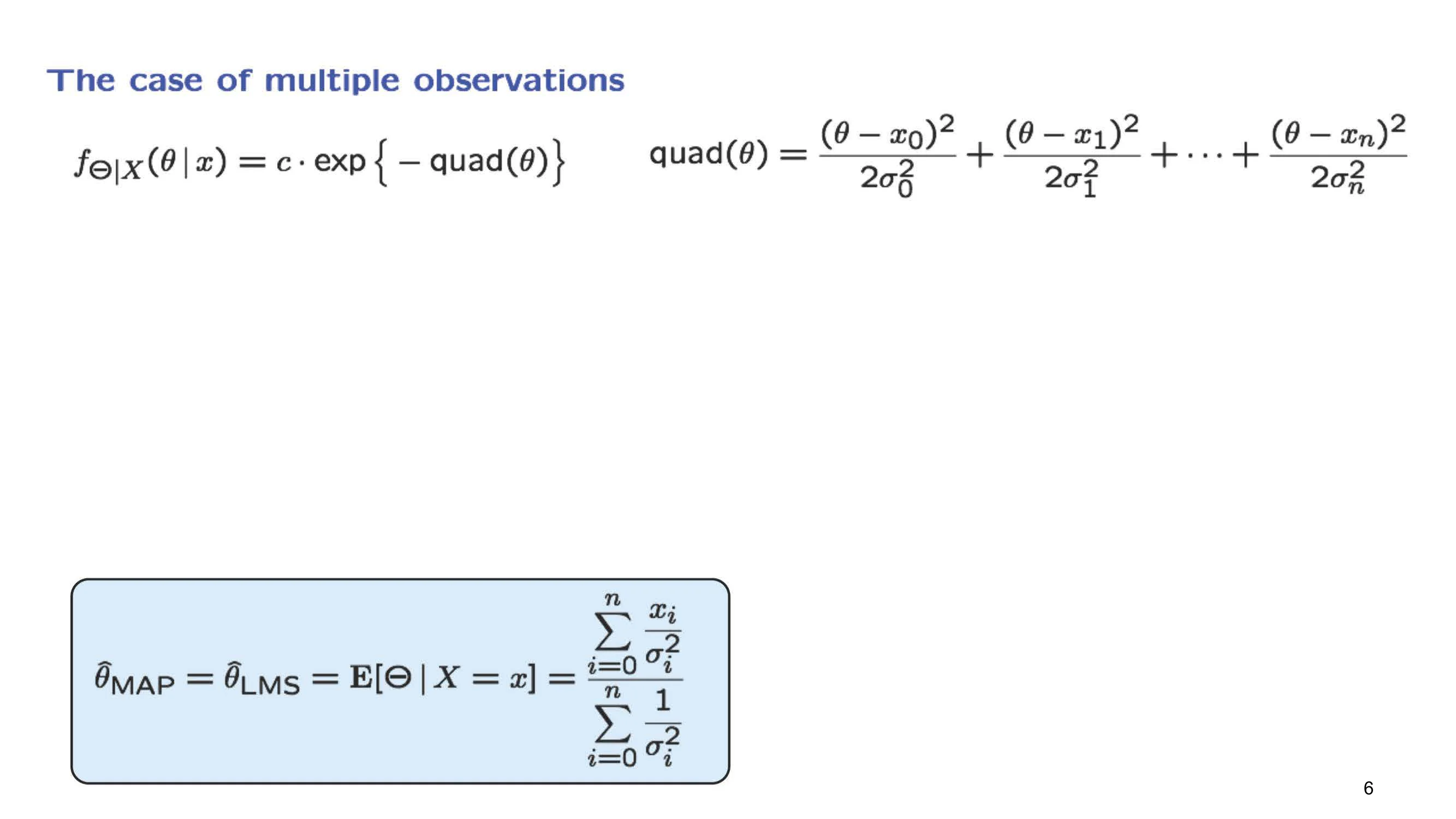 he case of mult-p e observations