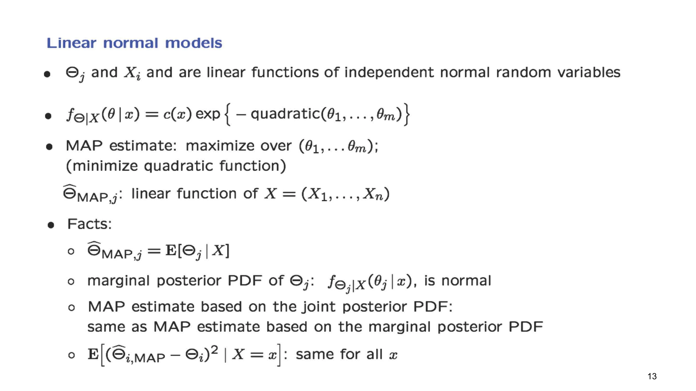 Linear normal models
